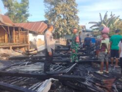 Tiga Rumah di Takatidung Polman Ludes Dilalap Api, Ini Pemicunya