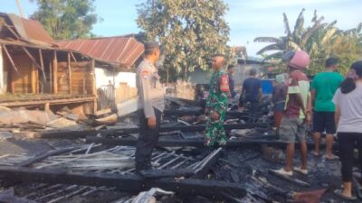 Tiga Rumah di Takatidung Polman Ludes Dilalap Api, Ini Pemicunya